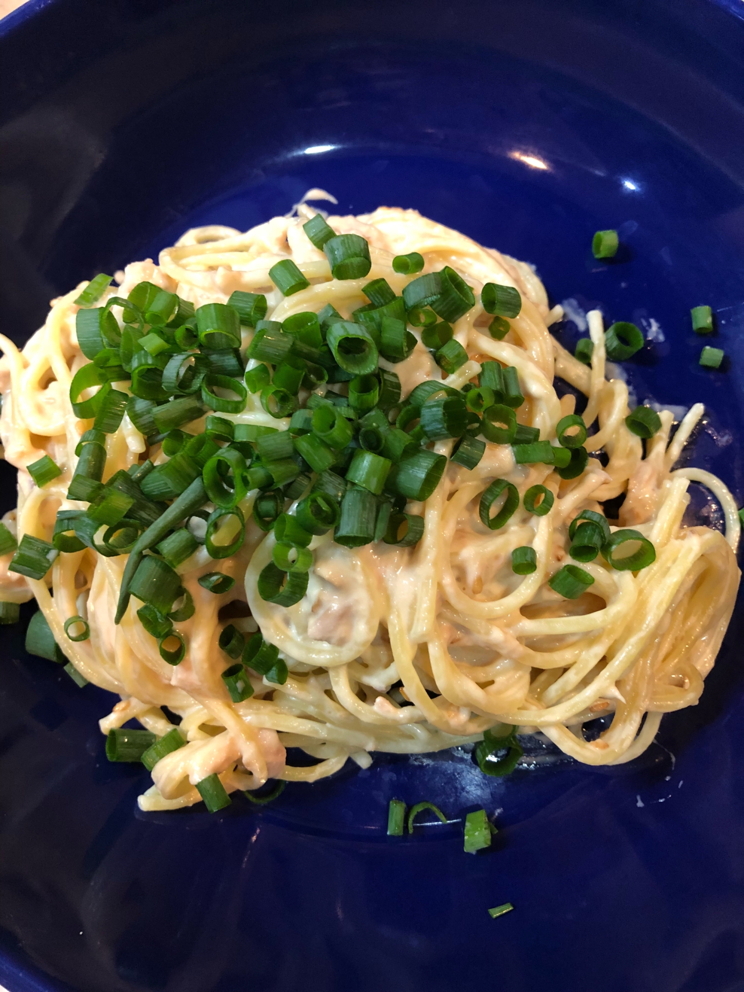 青ネギで和風ツナとマヨネーズのパスタ レシピ 作り方 By うーたま 楽天レシピ