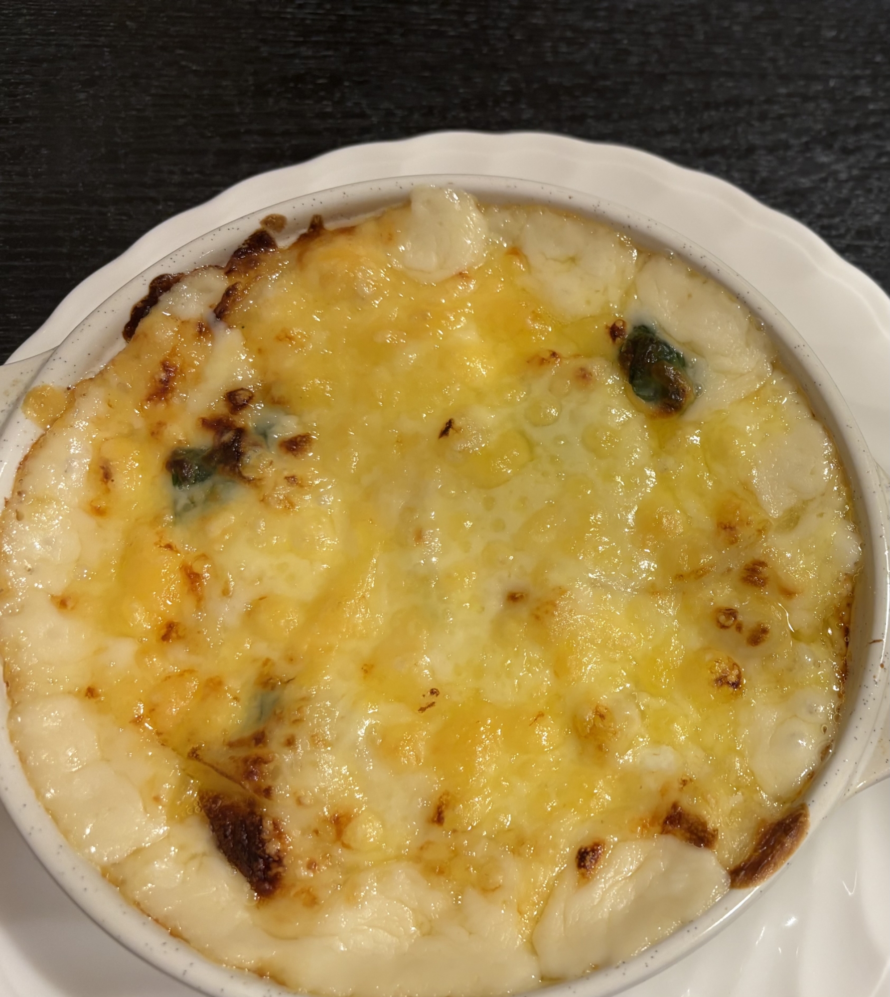 国産チーズで♪鮭とほうれん草のマカロニグラタン