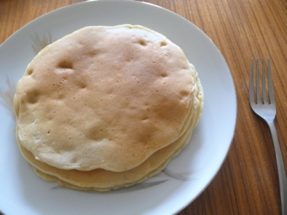 バナナたっぷり♪とろふわホットケーキ