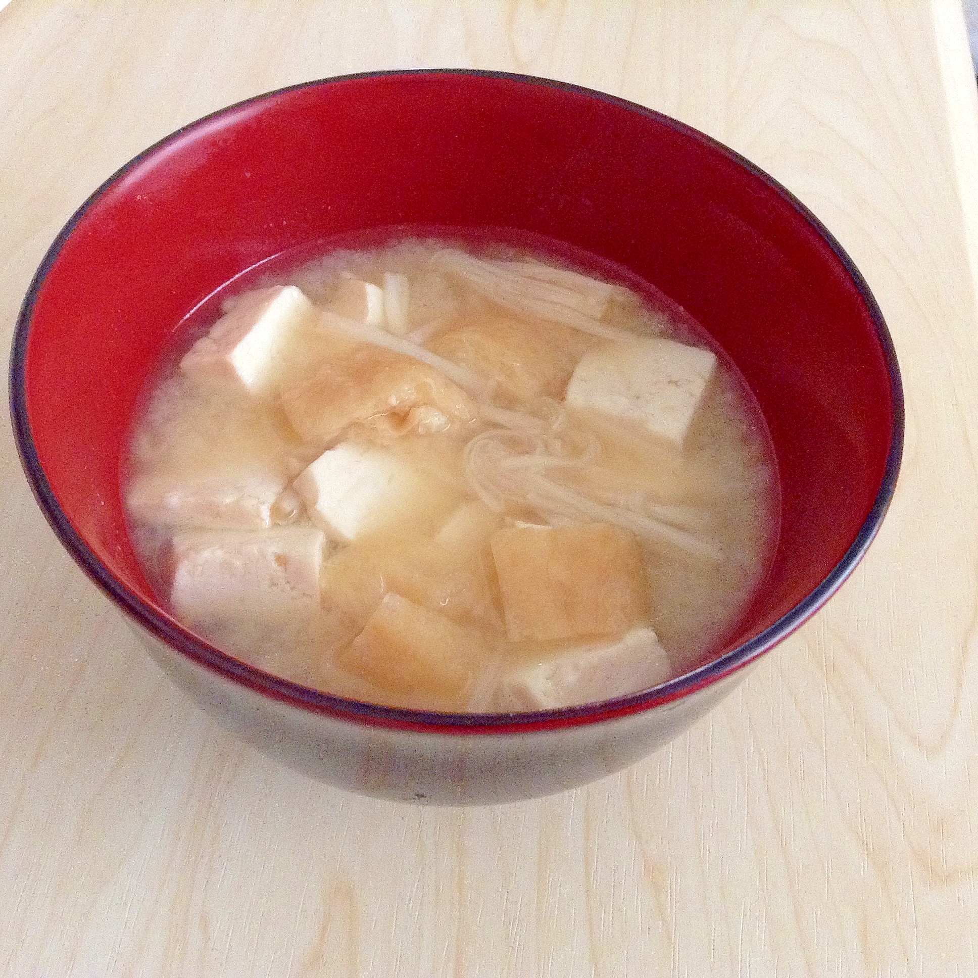 豆腐・えのきの味噌汁