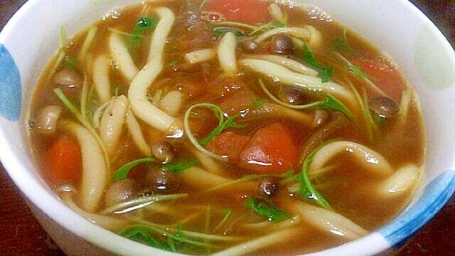 残ったカレーにトッピング おいしいカレーうどん レシピ 作り方 By カナシュンばーば 楽天レシピ