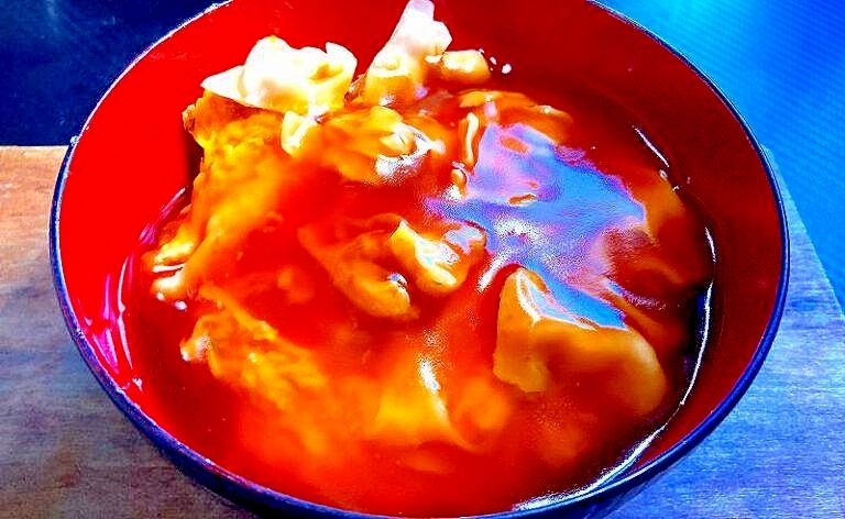 【素朴飯】冷凍餃子の天津飯