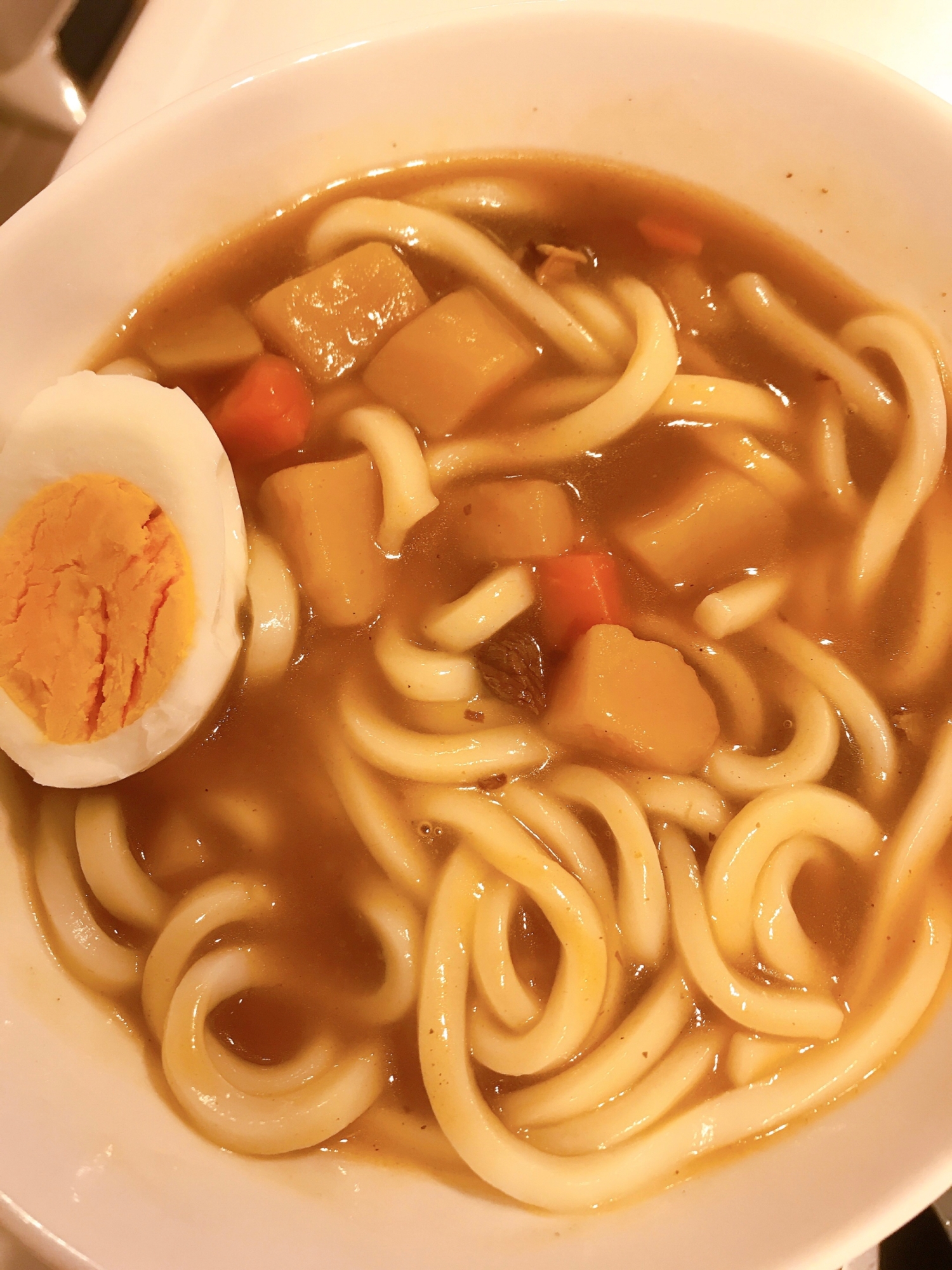 簡単☆レトルトでカレーうどん