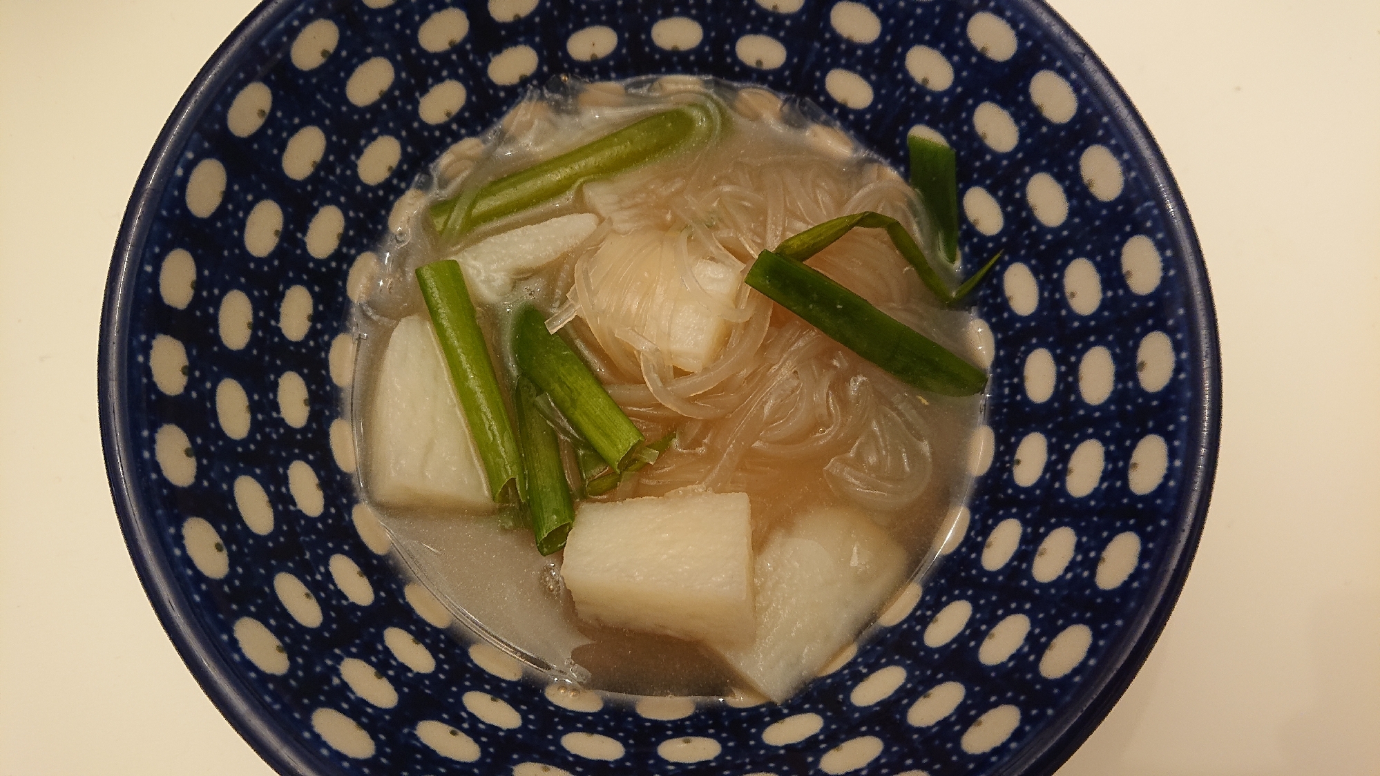 春雨と長芋の中華スープ