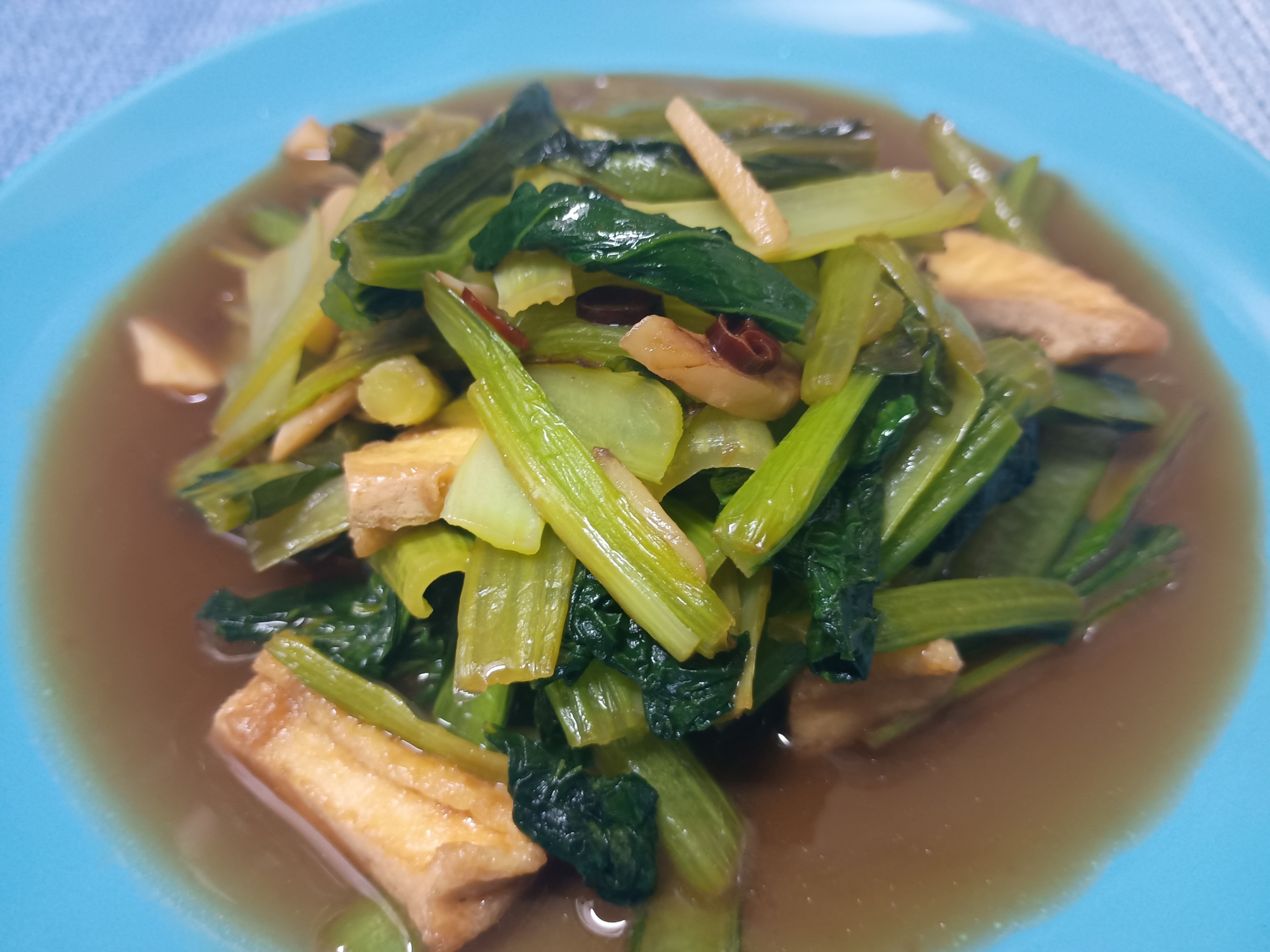 小松菜でタイ料理☆空芯菜炒め風