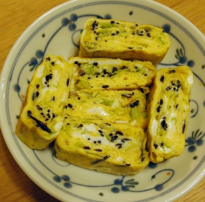 栄養満点♪ひじき＆キャベツの出し巻き卵★