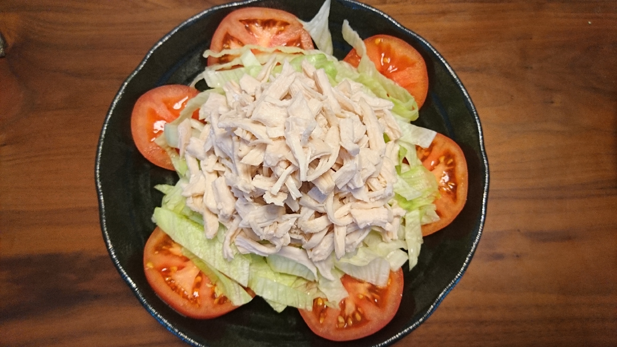 鶏の胸肉で棒々鶏風サラダ