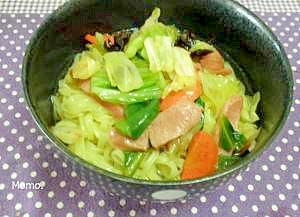 タン麺の野菜炒めのっけ