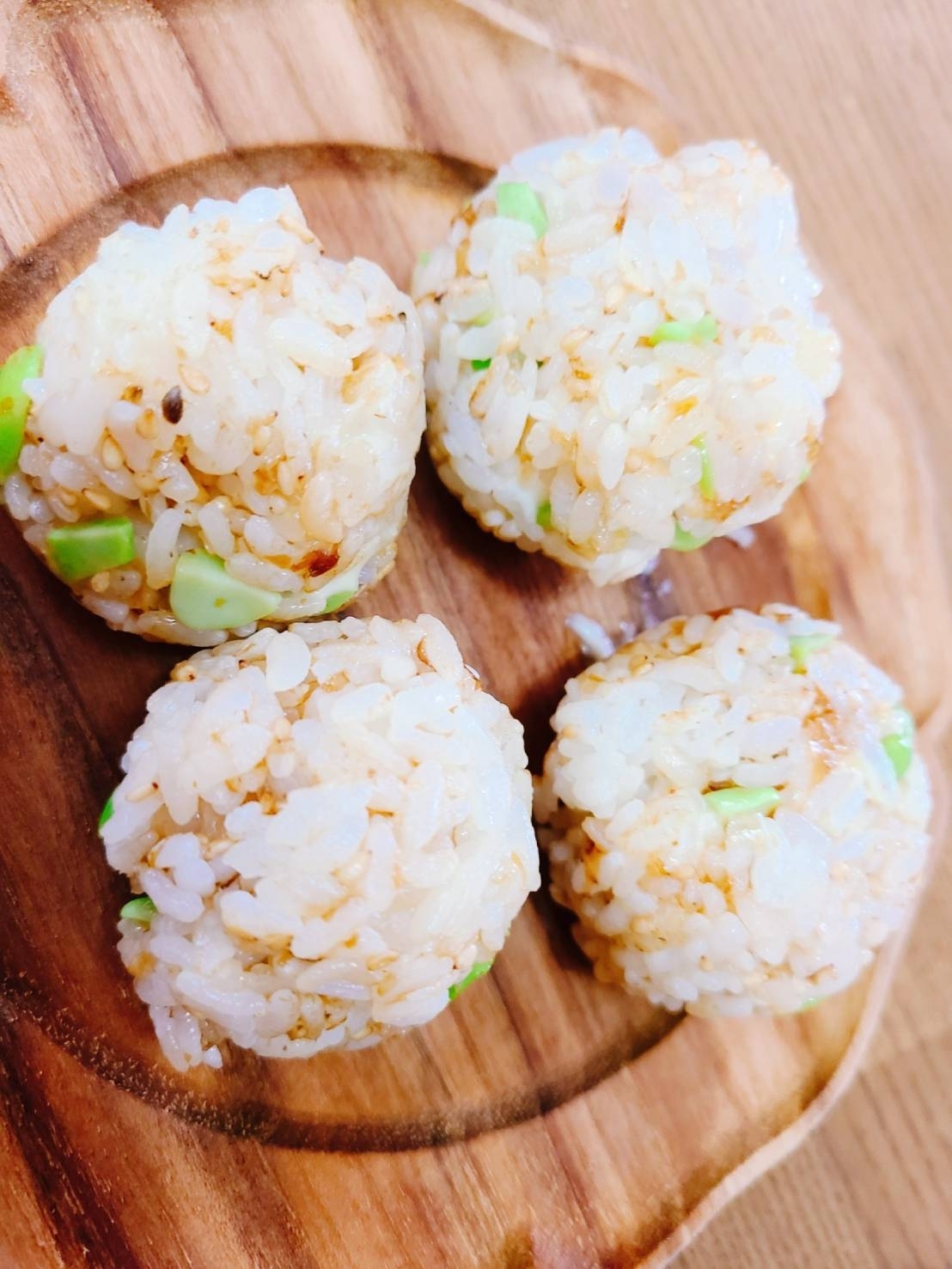 枝豆とチーズのおかかおにぎり