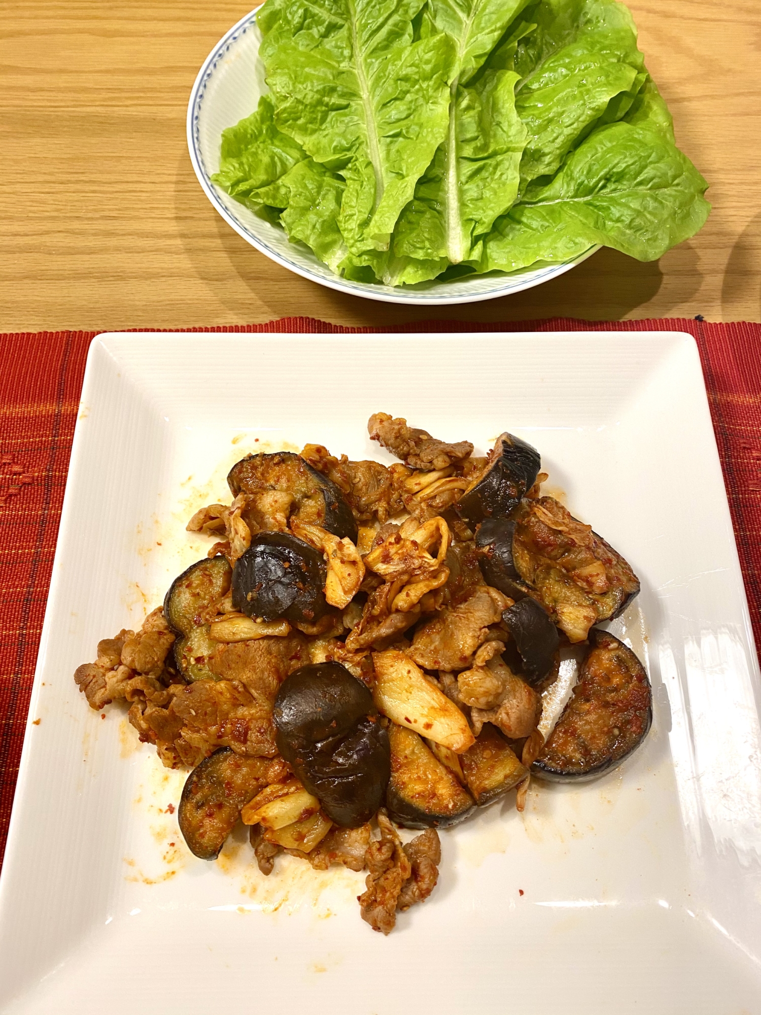 豚肉と茄子のキムチ炒め