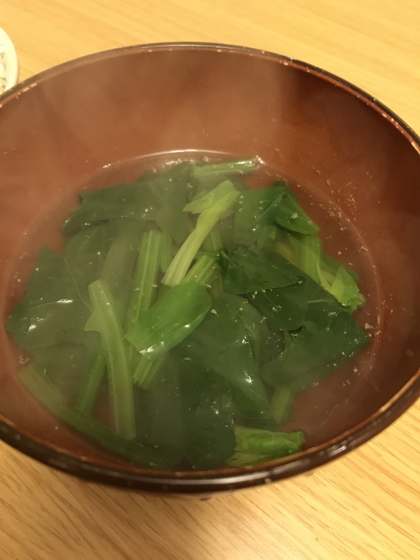 ほうれん草と玉ねぎの中華スープ