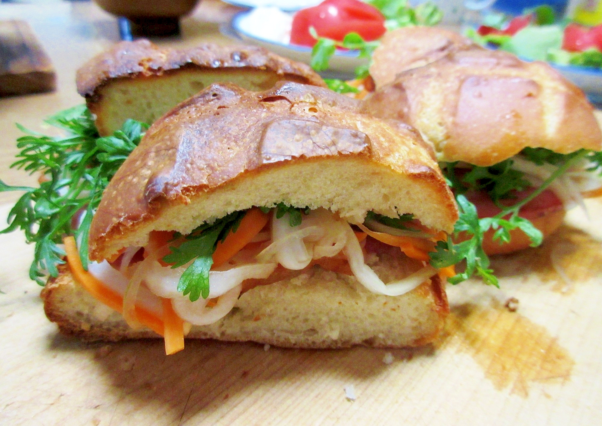 玉ねぎ入りなますのバインミー