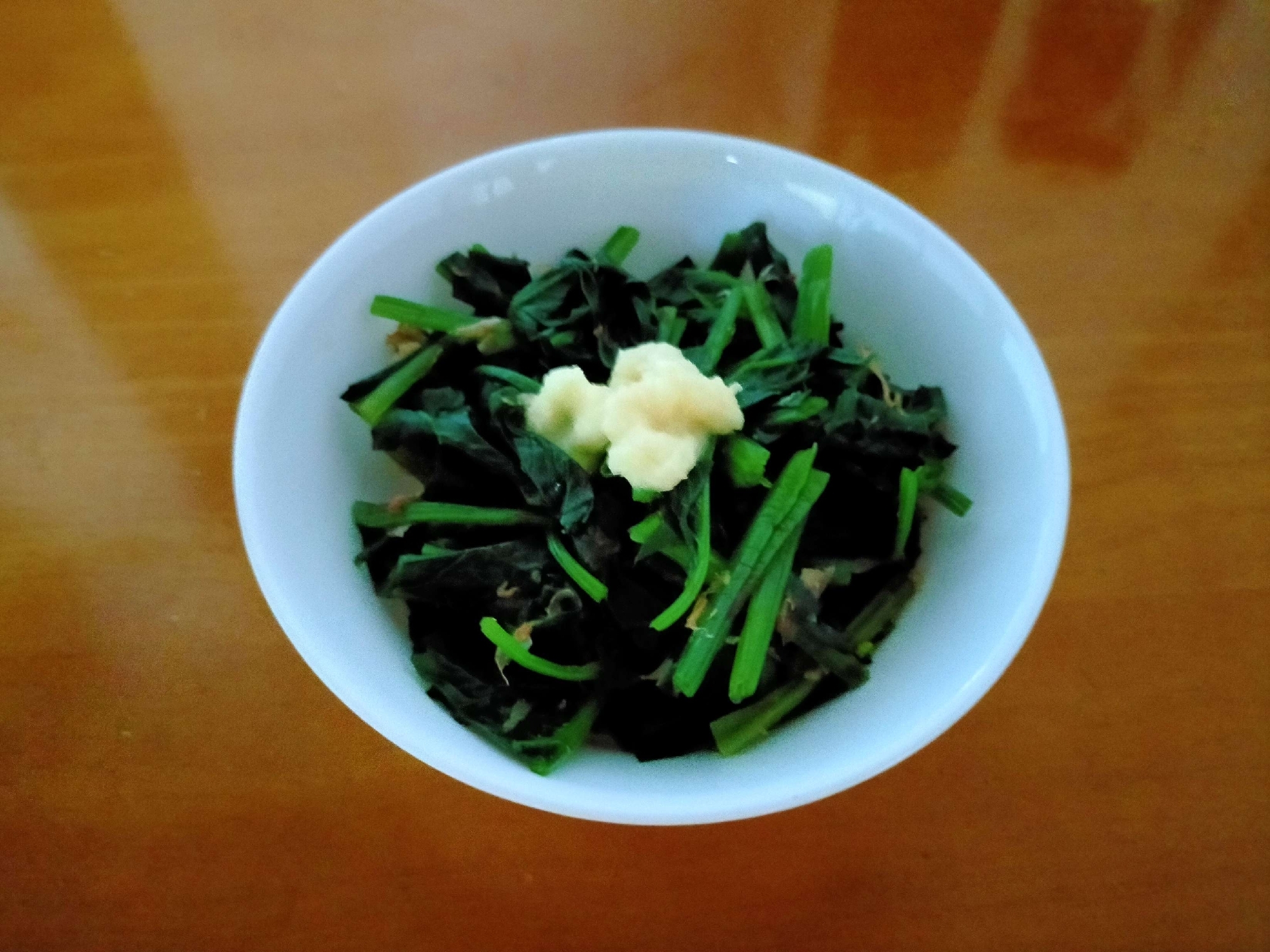 ほうれん草のしょうが醤油和え