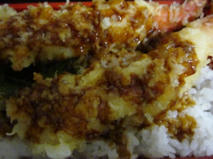 エビの天ぷらにかけて、天丼にしました♪おいしかったです(^^♪ごちそうさまでした。