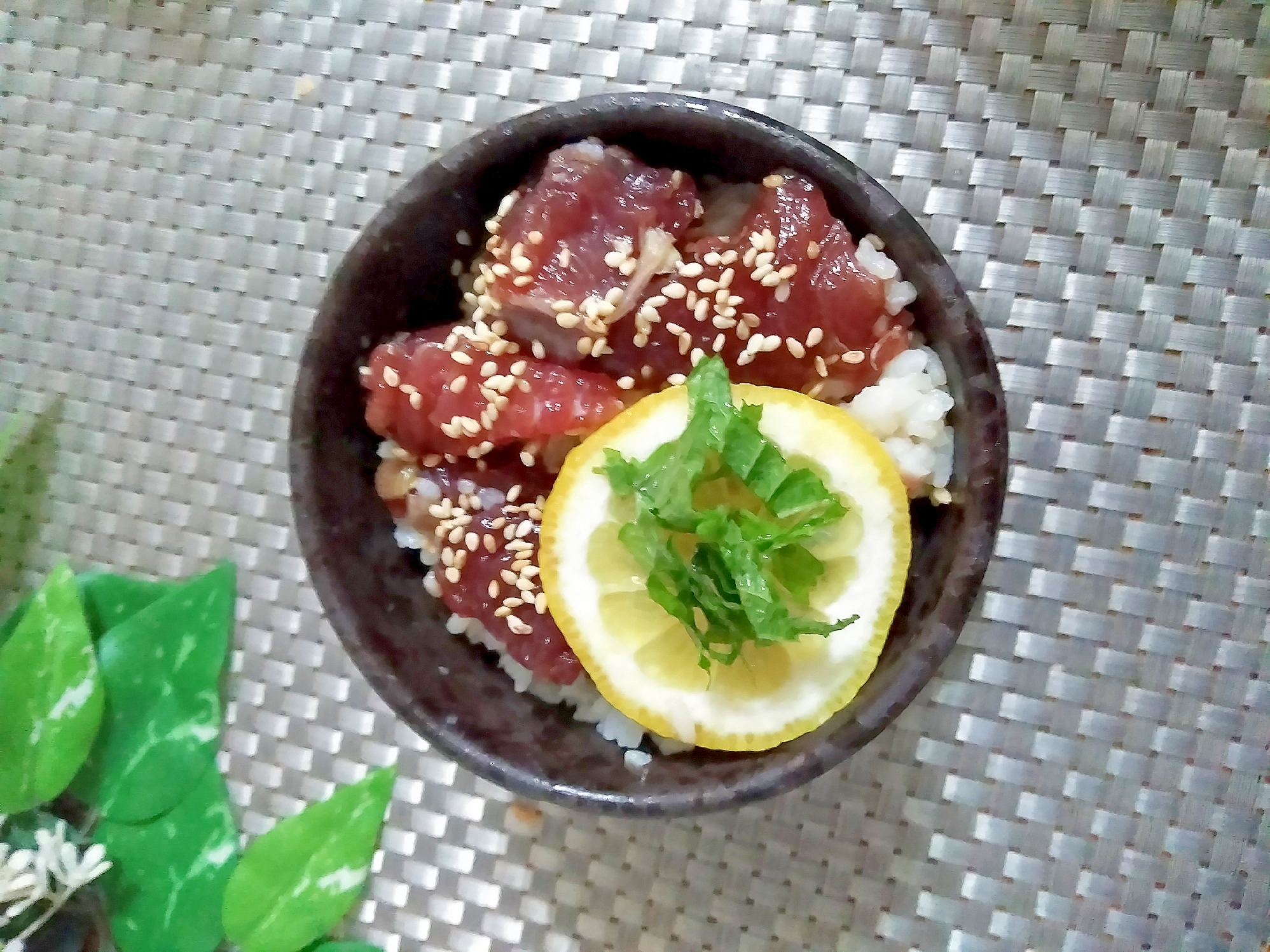 冷凍かつお~漬け丼