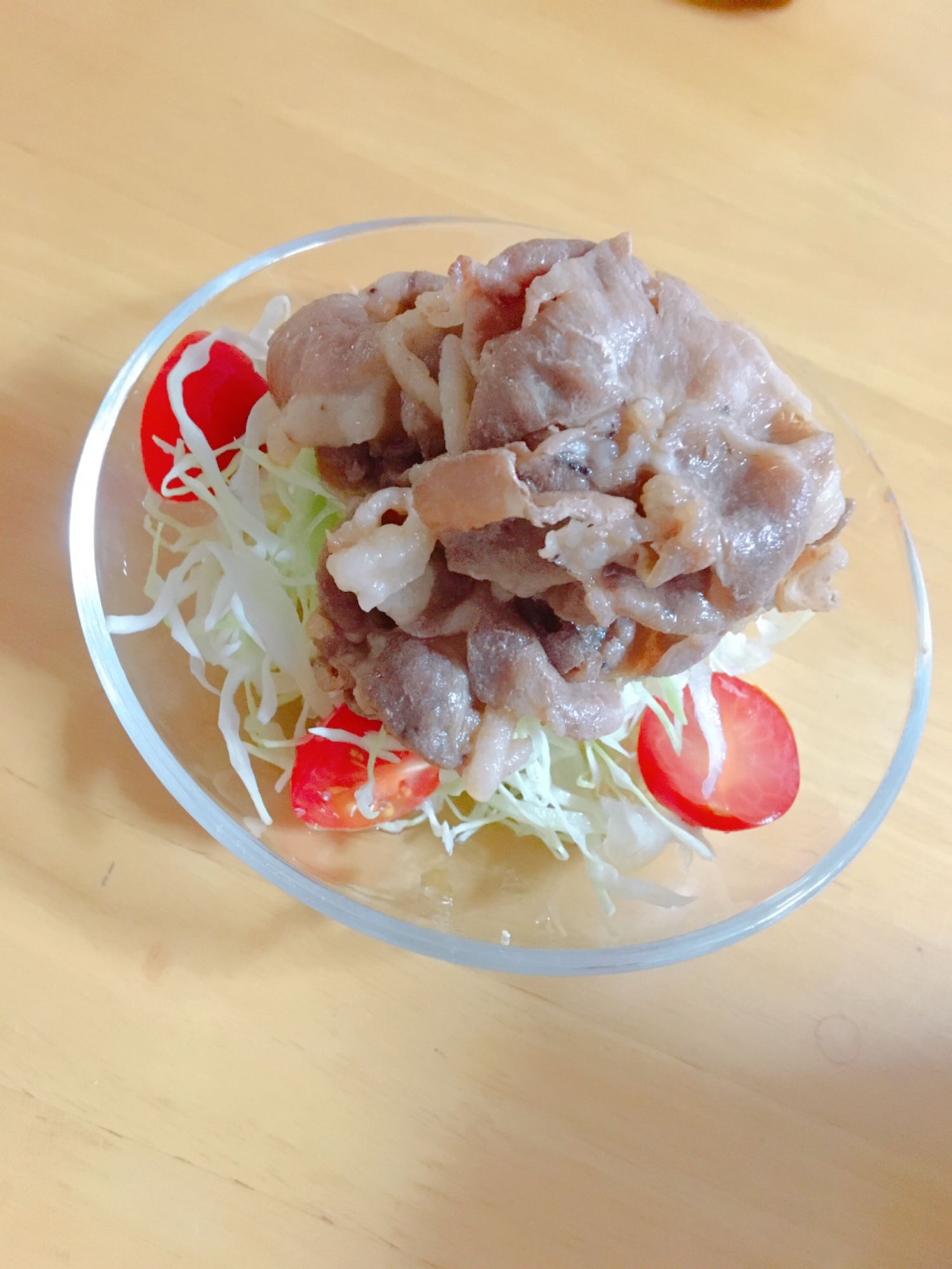 味ぽんで作る豚のさっぱりサラダ✰