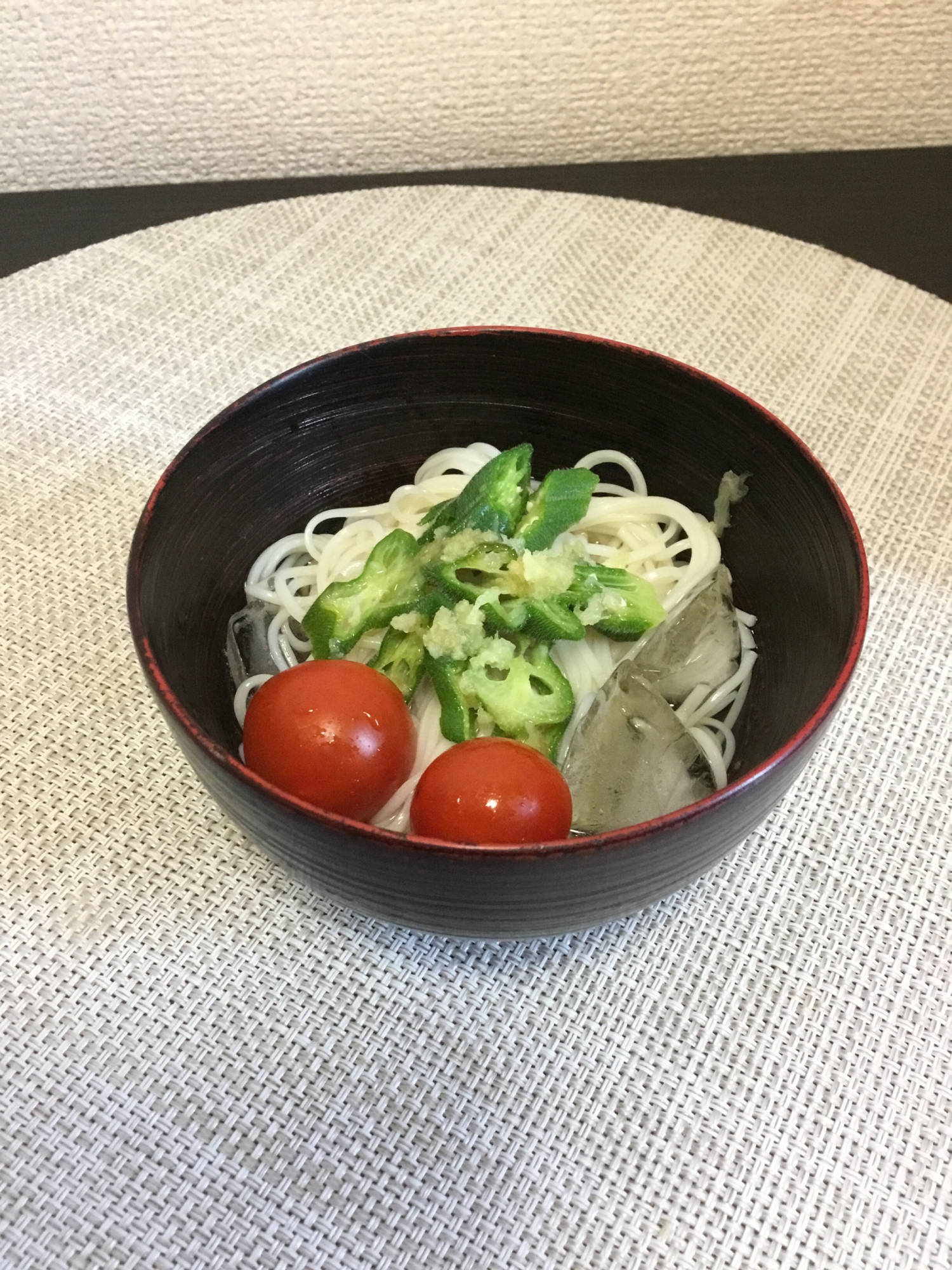 オクラと生姜のさっぱりそうめん