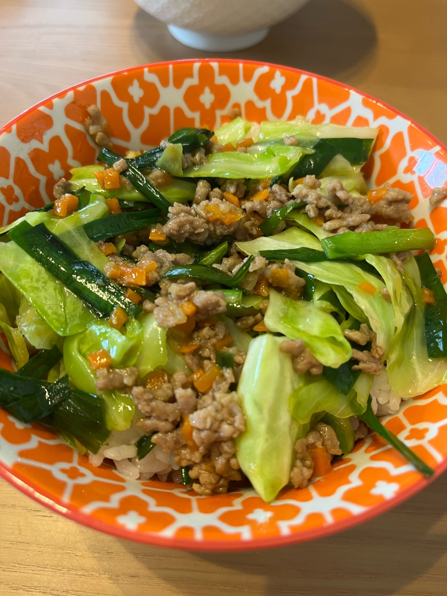 豚ひき肉でスタミナ丼