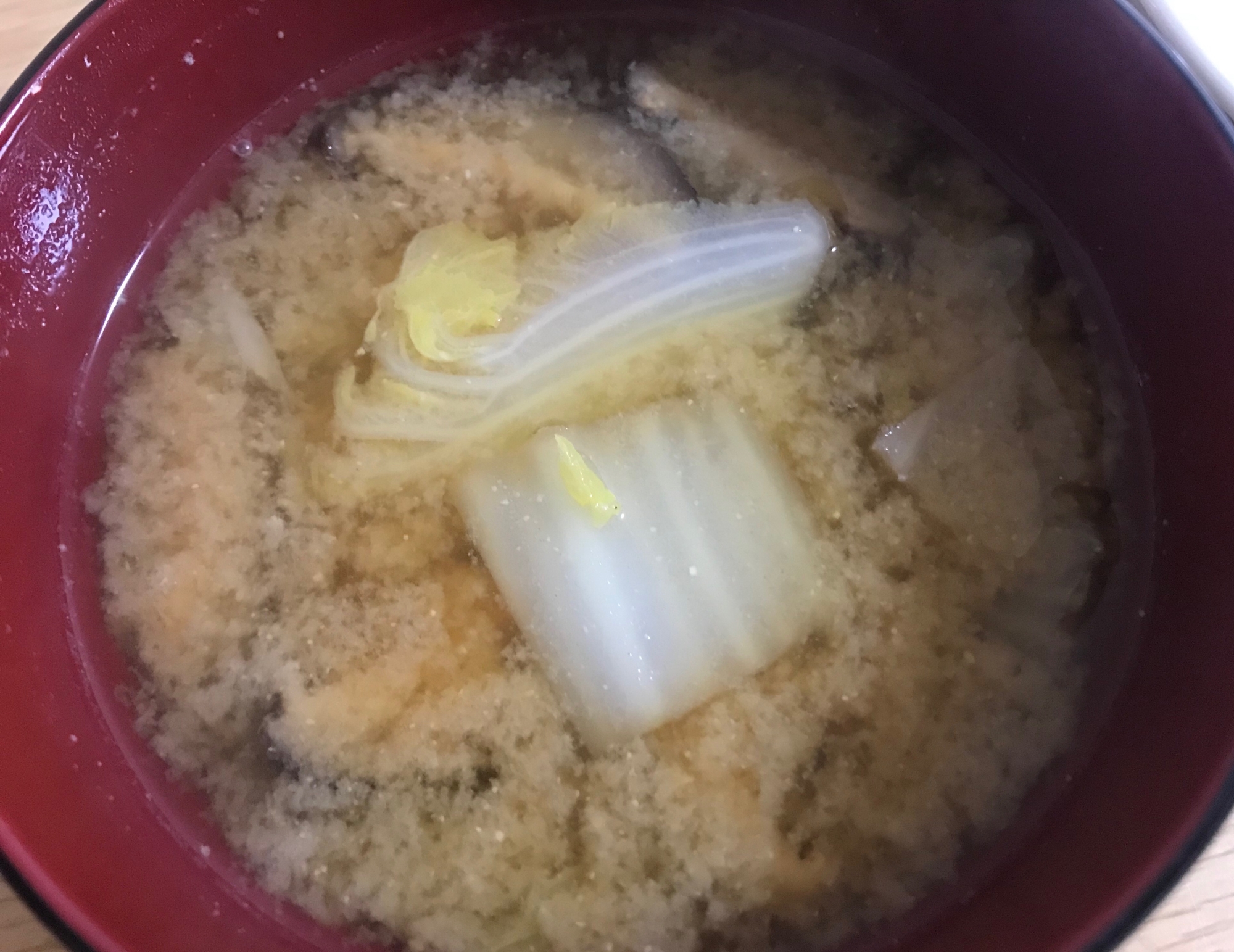 干し椎茸と白菜のお味噌汁