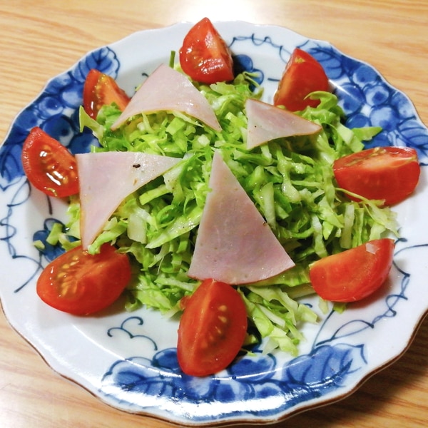 簡単 キャベツとミニトマトとハムのサラダ レシピ 作り方 By はじゃじゃ 楽天レシピ 簡単 キャベツとミニトマトとハムのサラダ レシピ 作り方 By はじゃじゃ 楽天レシピ