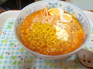 サッポロ一番塩ラーメンで作る坦々面