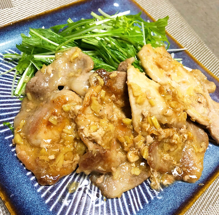 刻み生姜でご飯がすすむ生姜焼き