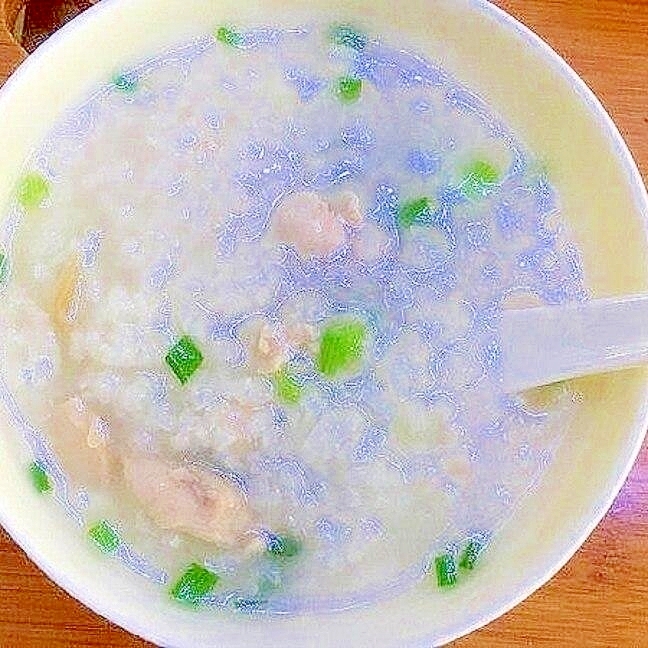 鶏むね肉中華風のお粥