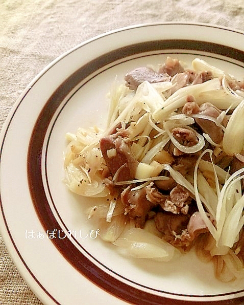 砂肝と生らっきょうの香味炒め