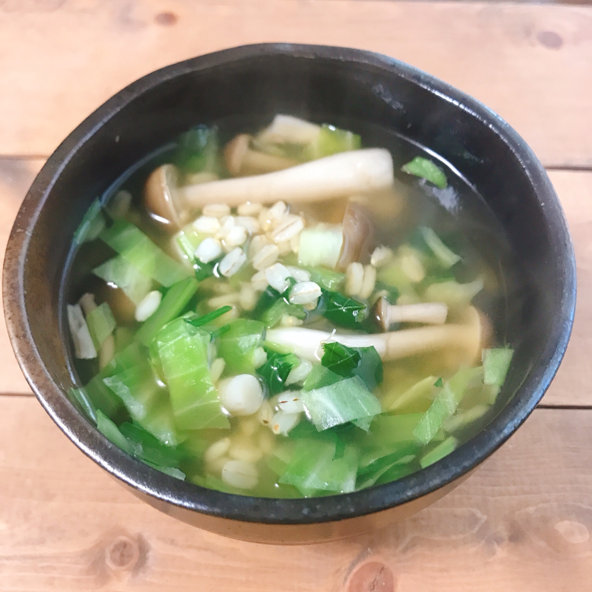 プチプチ もち麦グリーンスープ レシピ 作り方 By ムッカリーナ 楽天レシピ