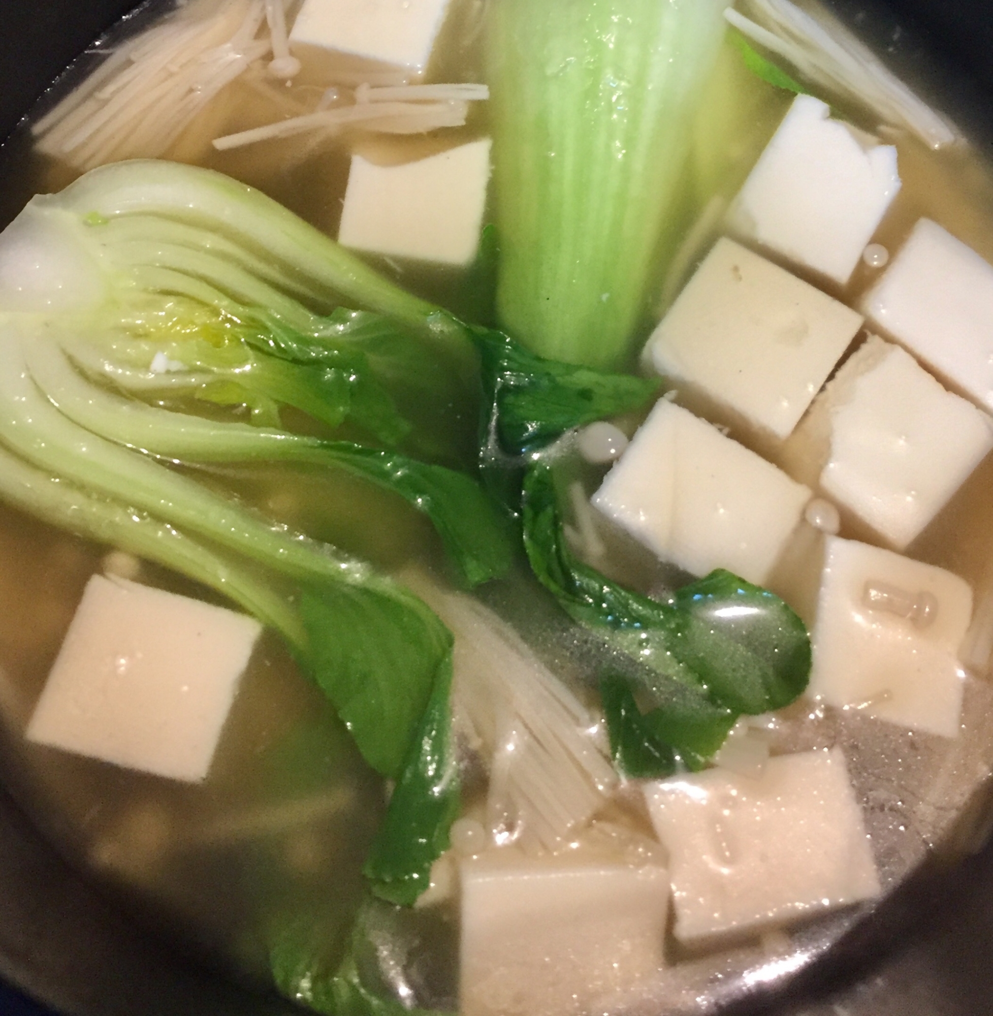 青梗菜と豆腐のスープ
