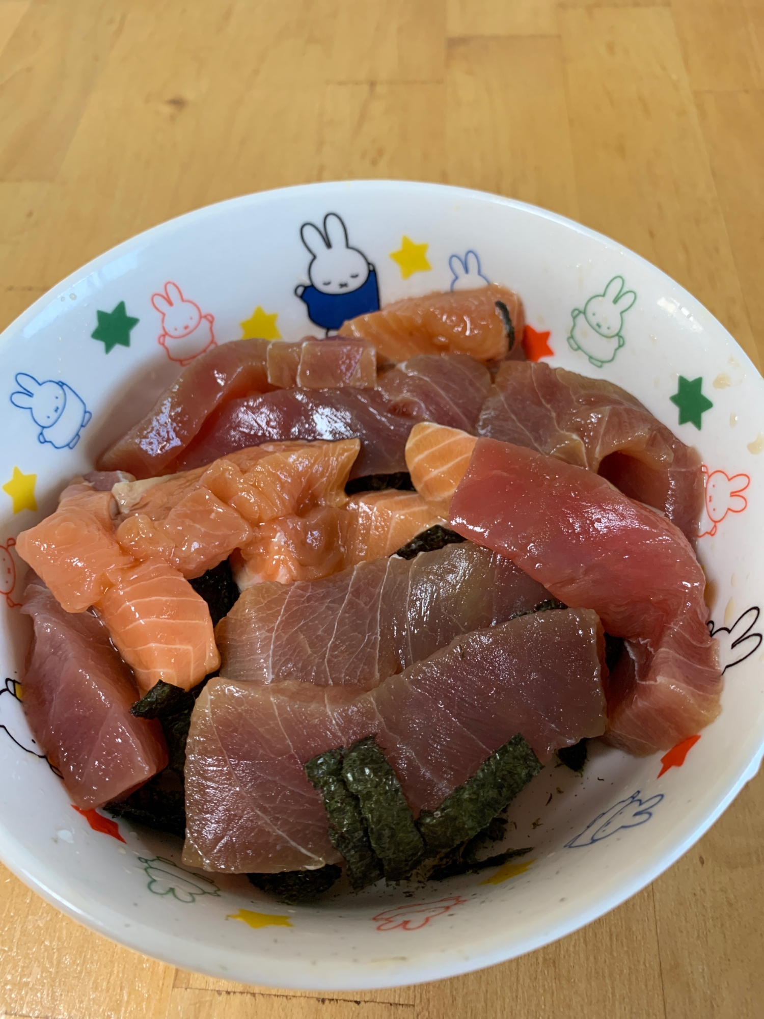 子供が作った、漬け丼