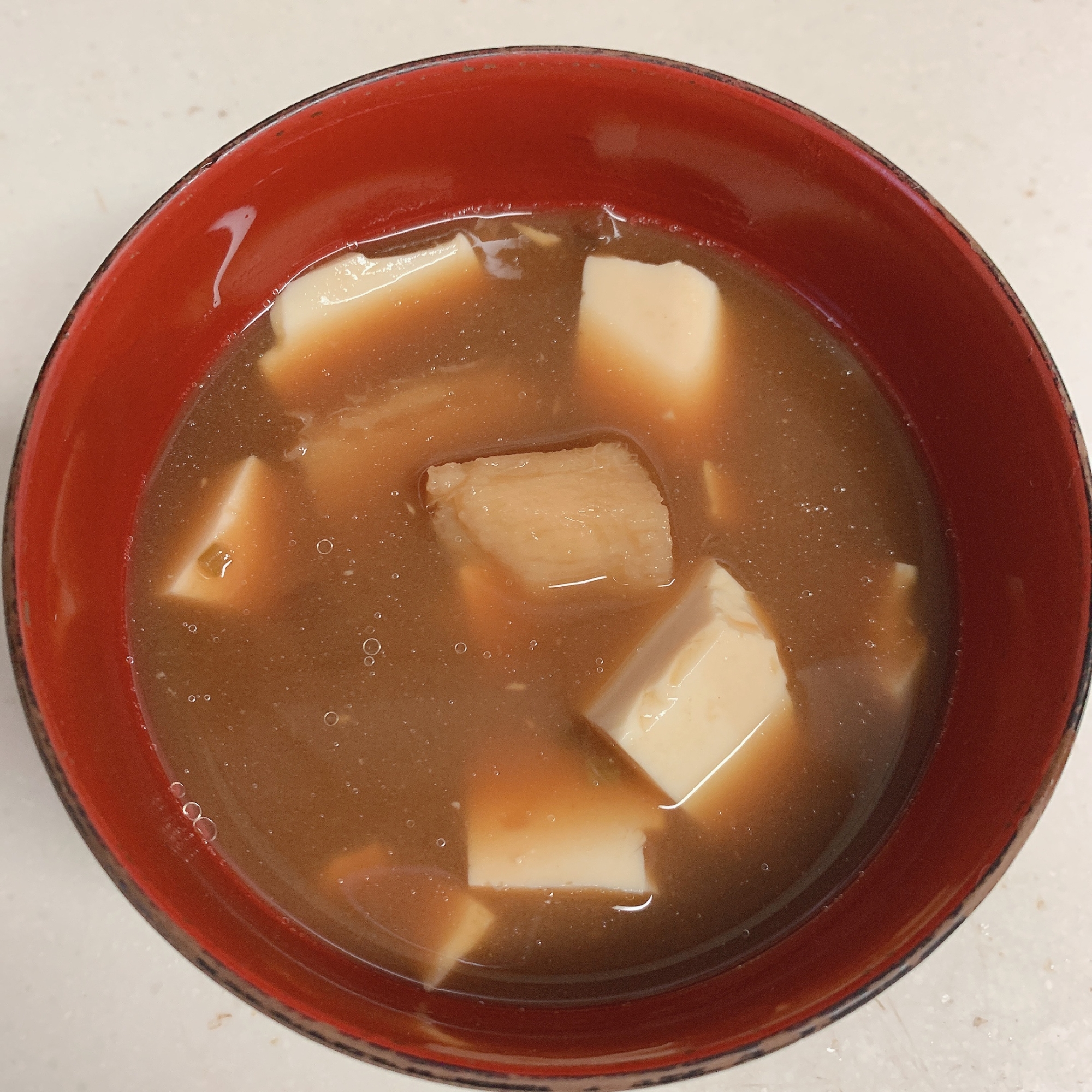 長芋と豆腐の味噌汁