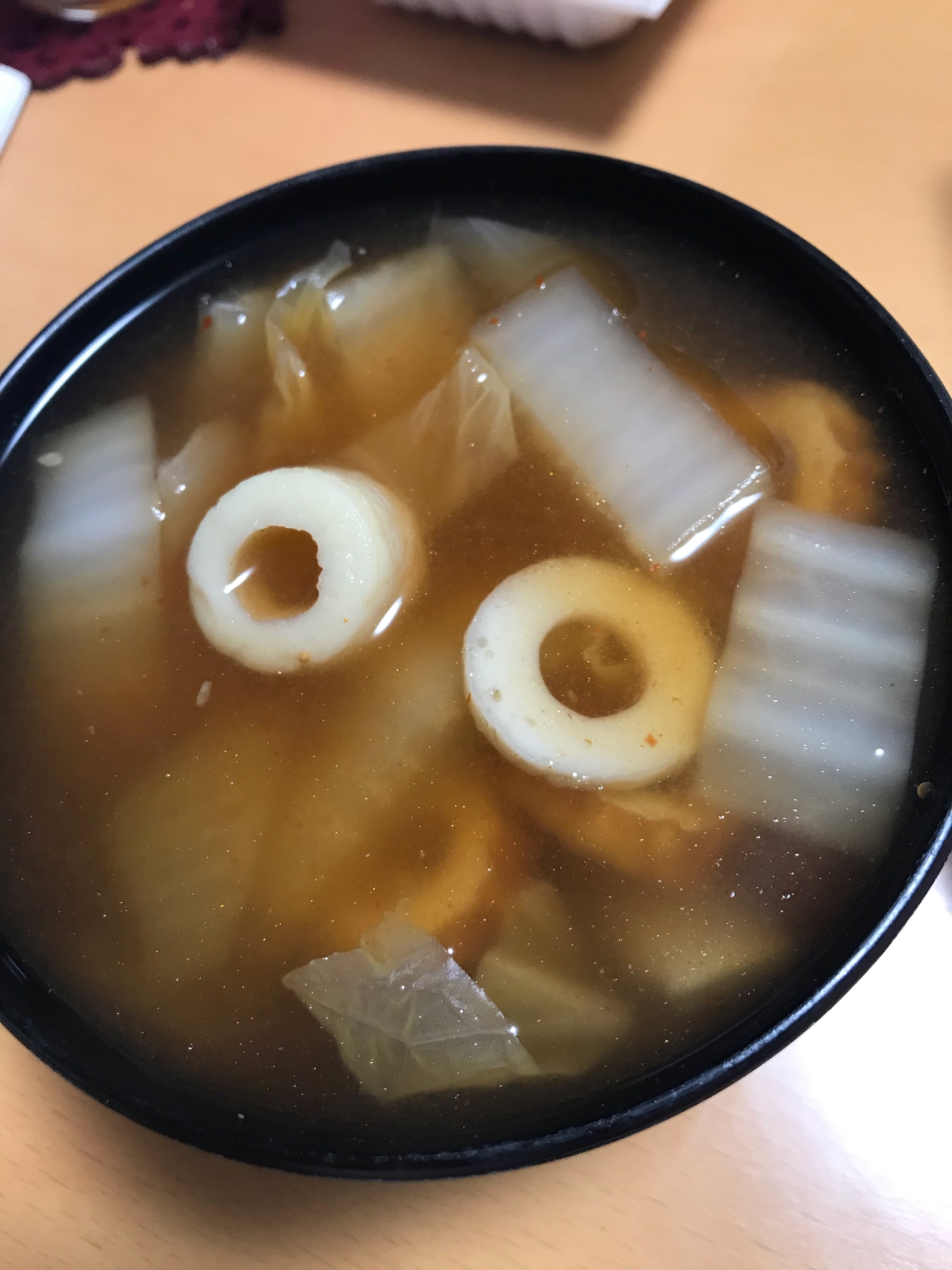 ちくわ入り豆板醤スープ レシピ 作り方 By 初心者エリー 楽天レシピ