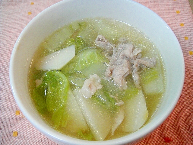 白菜と里芋の和風スープ