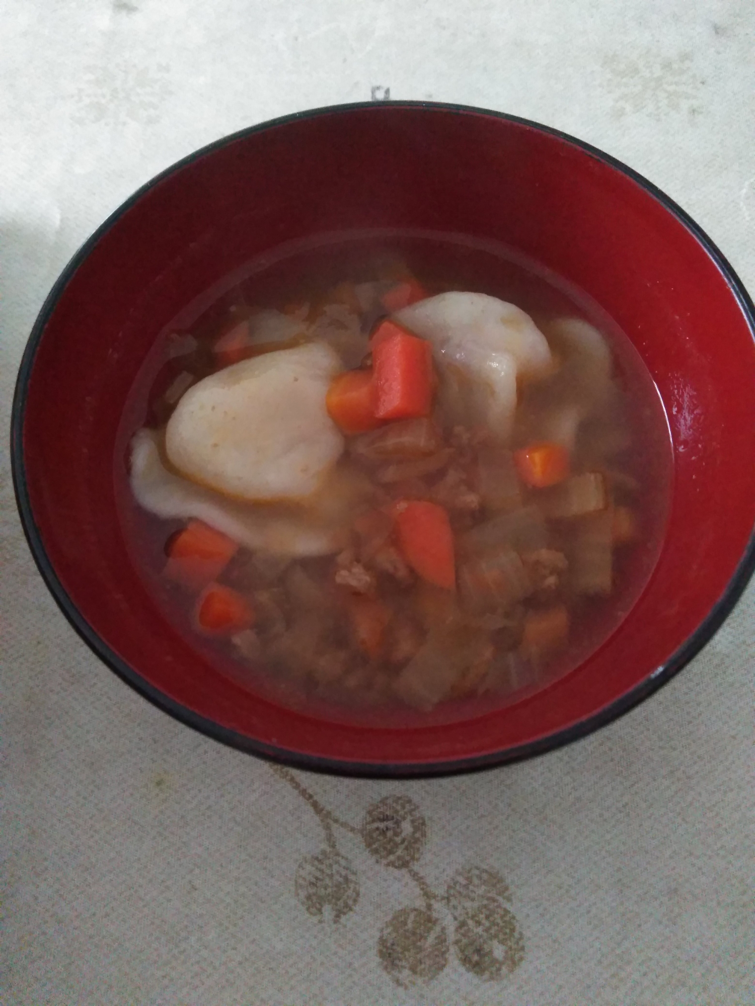 水餃子のカレースープ