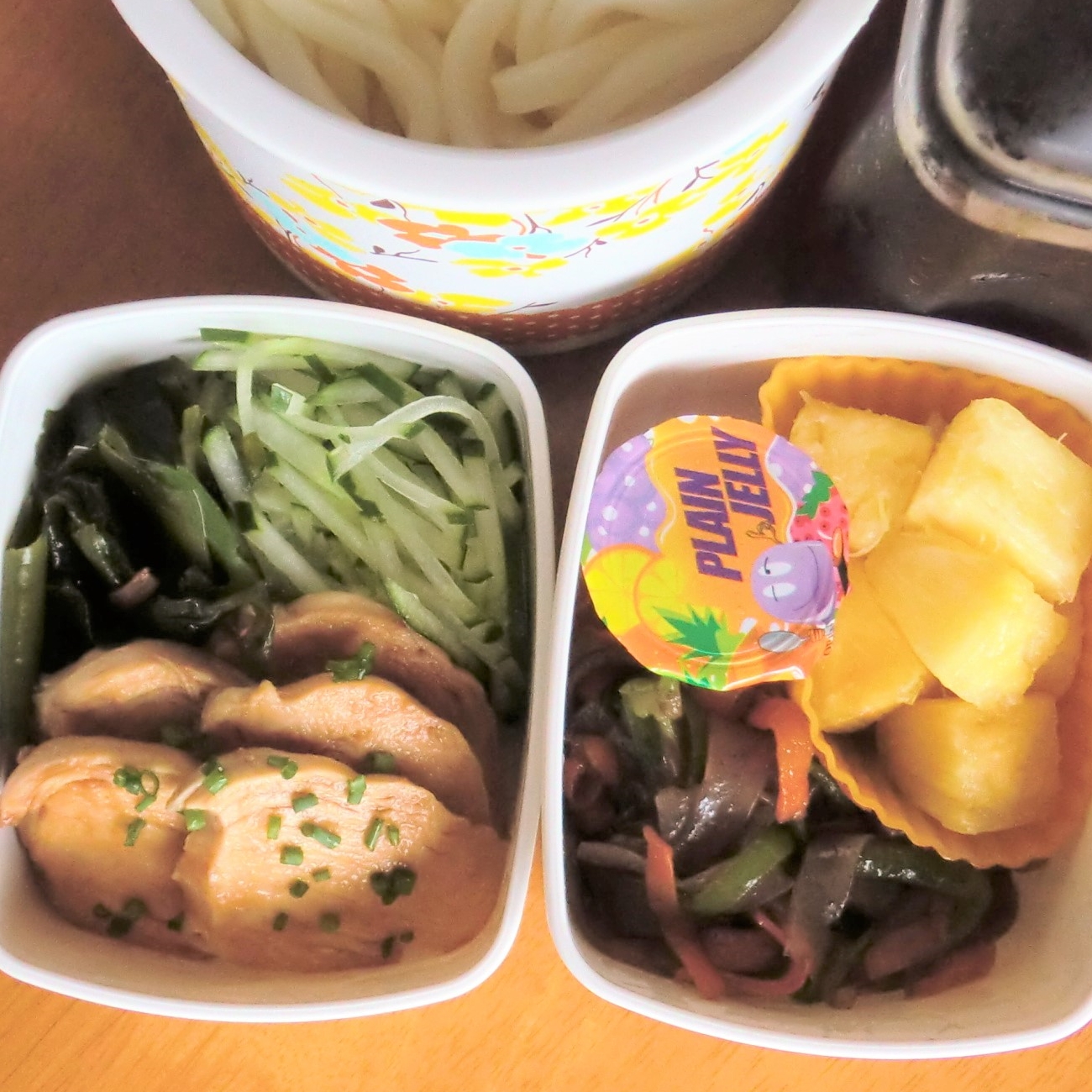こどものお弁当 照り焼きチキン冷やしうどん レシピ 作り方 By R Chibico 楽天レシピ