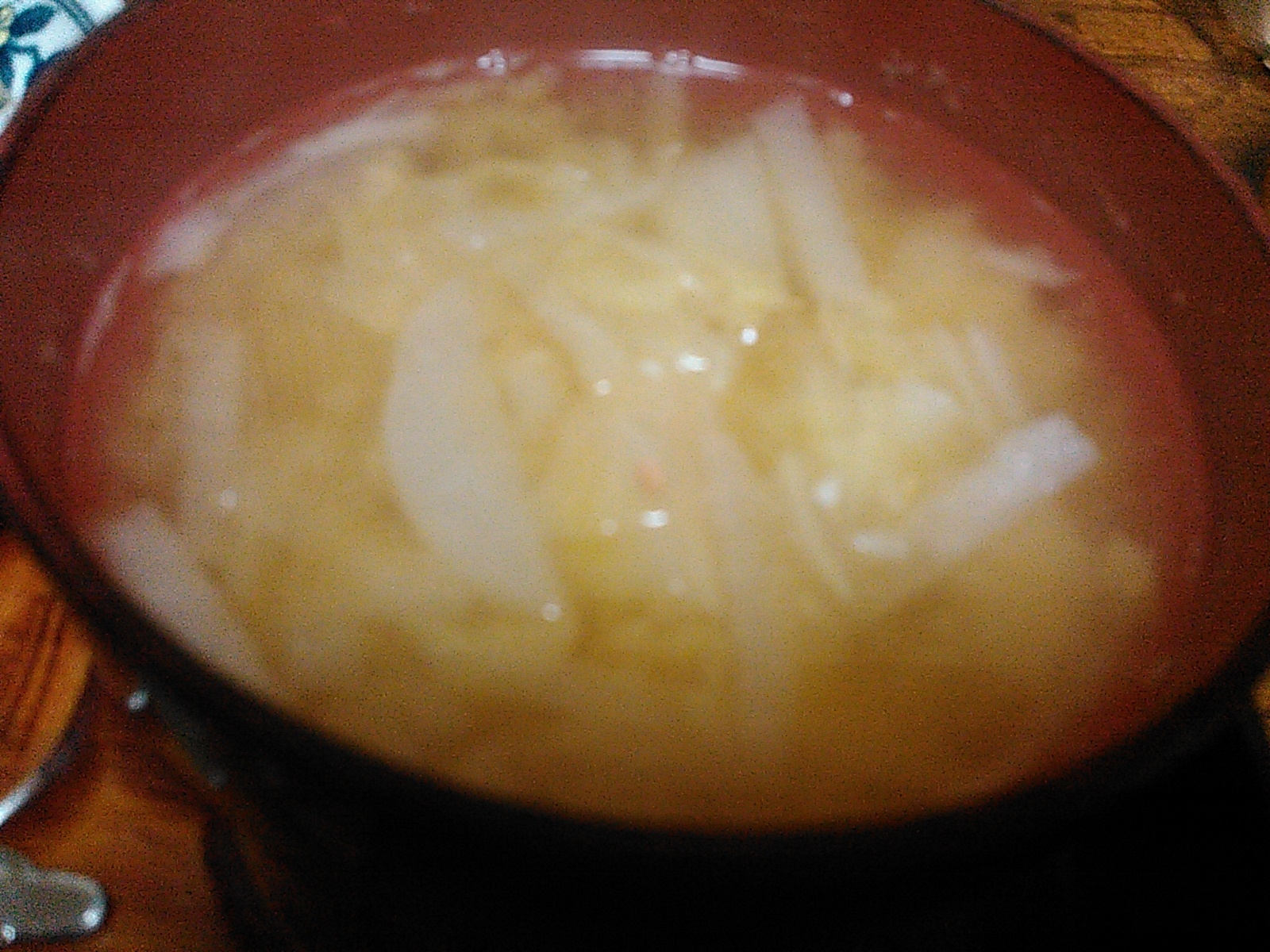 白菜と大根の生姜味噌汁