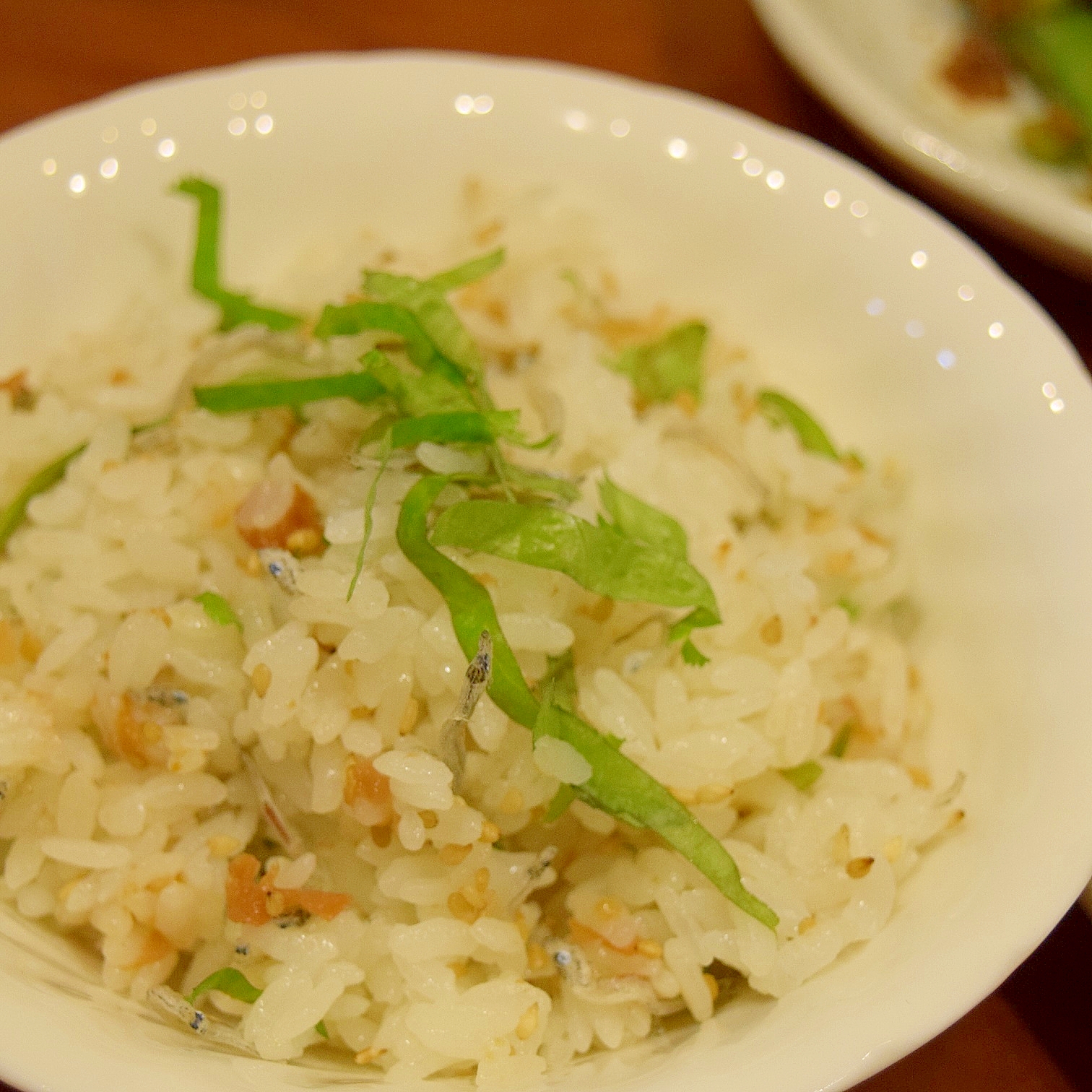 しらすと梅と三つ葉の混ぜご飯