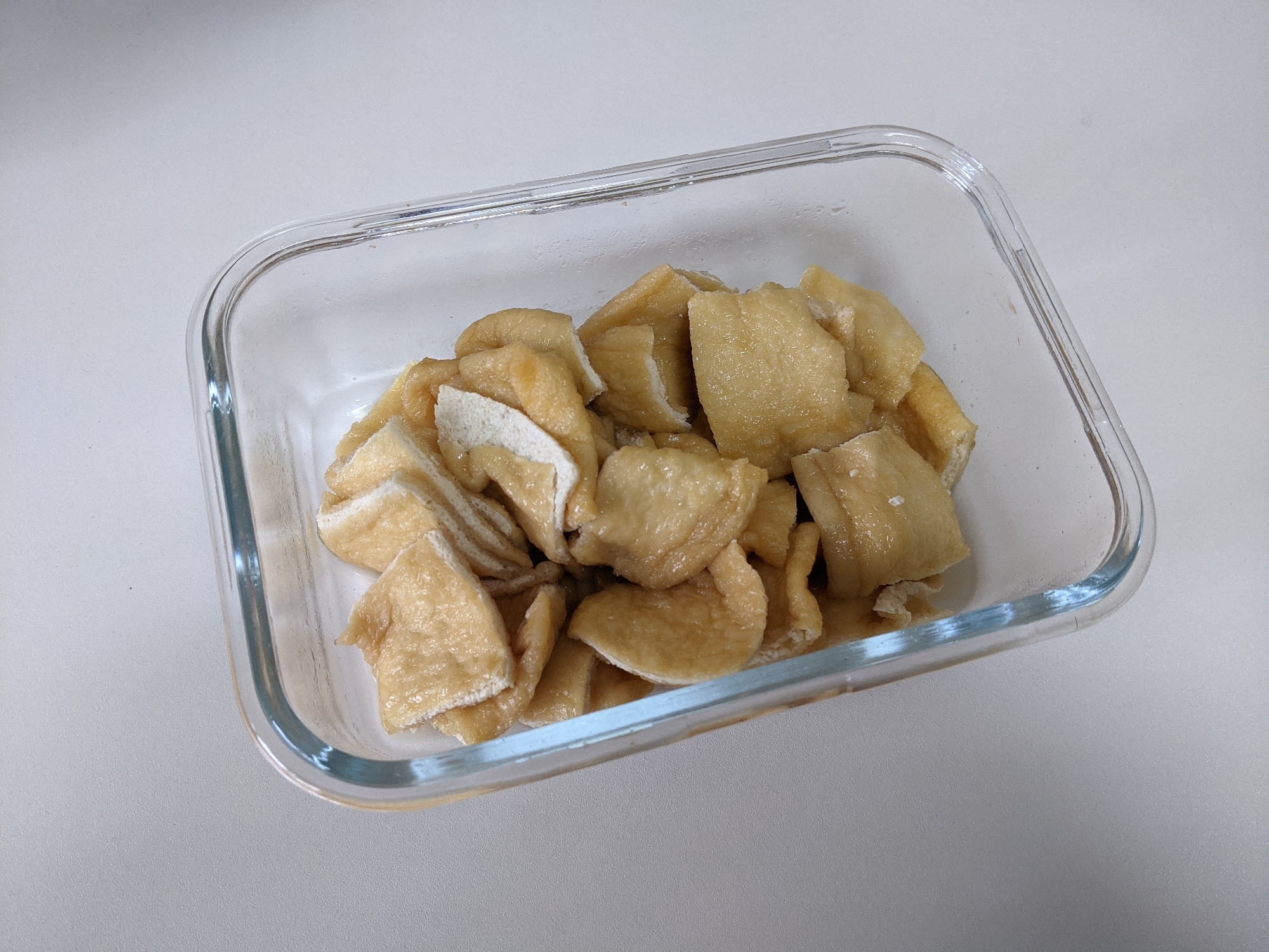 レンジでいなり(油揚げ煮)