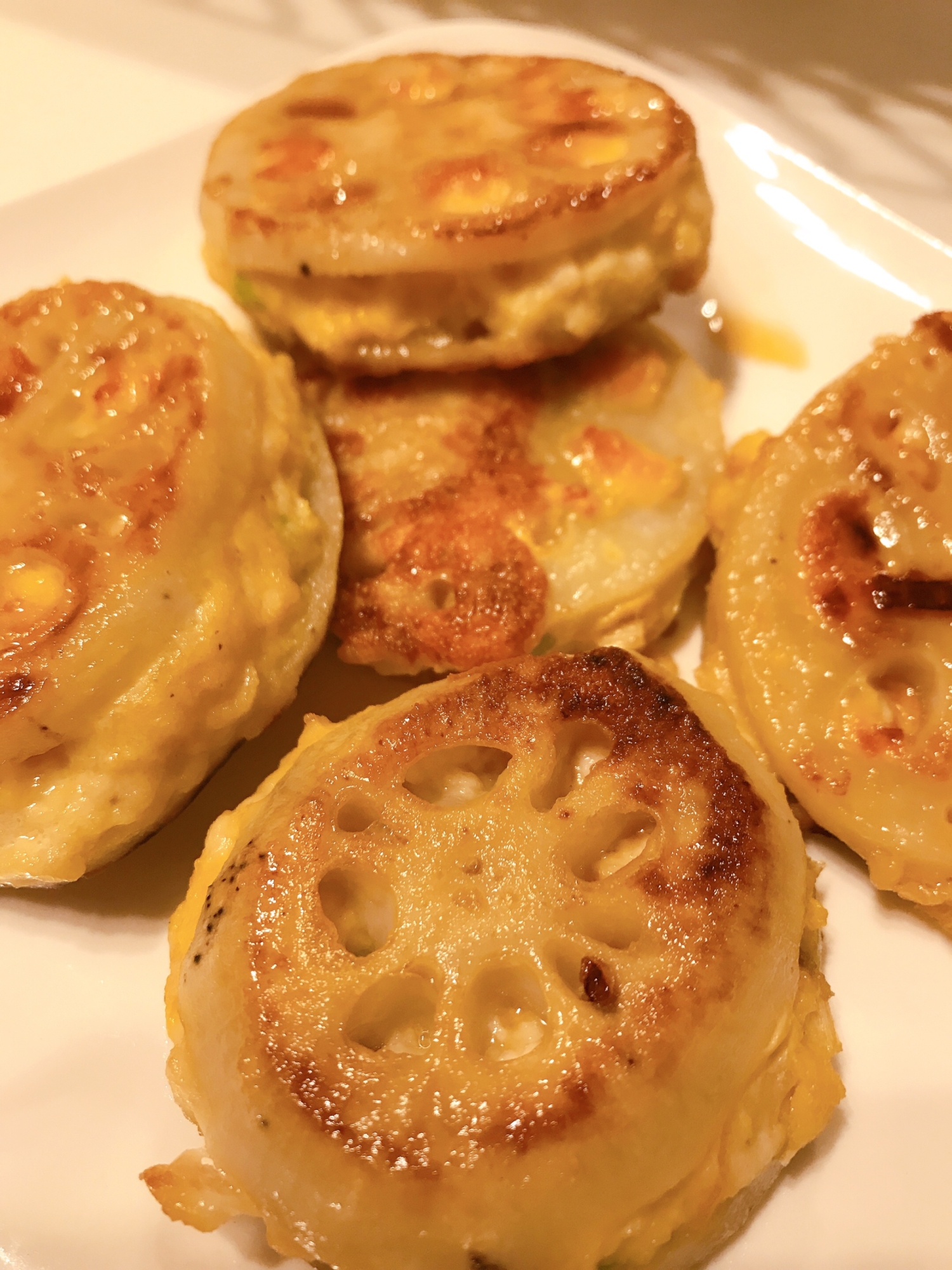 つくねの蓮根はさみ焼き