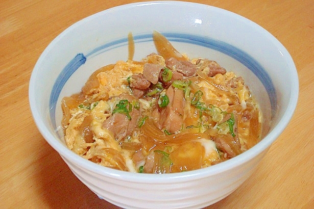 麺つゆで親子丼