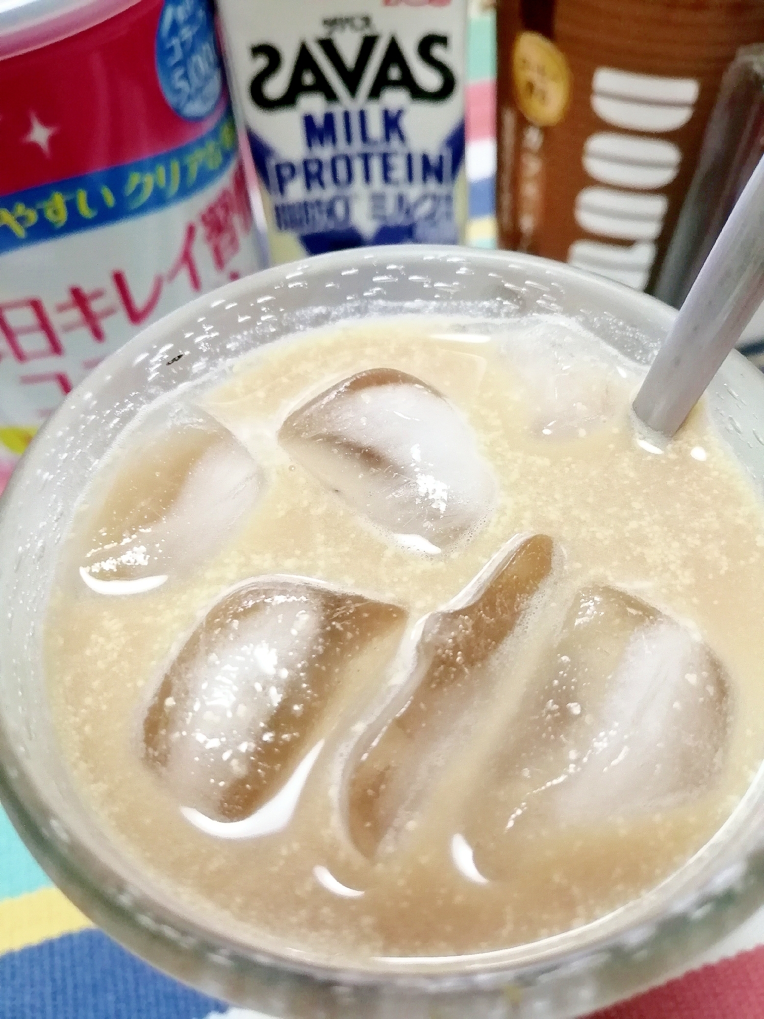 アイス☆美肌ミルクプロテインカフェオレ♪