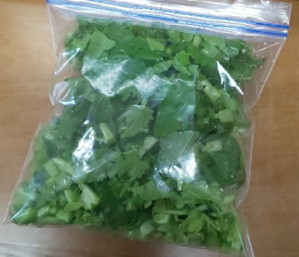 大根葉の冷凍保存ꕤ生のままor塩茹で