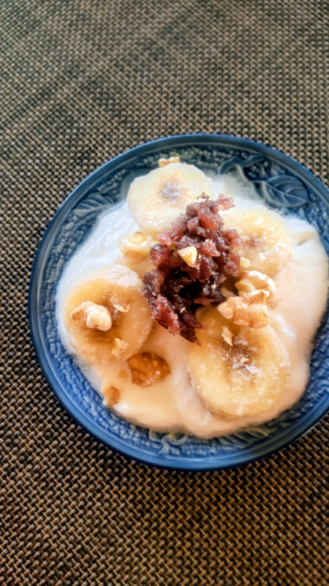 バナナあんこナッツのヨーグルト