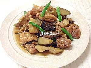 鶏モモ肉と根野菜の味噌煮