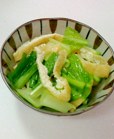 小松菜と油揚げの和え物