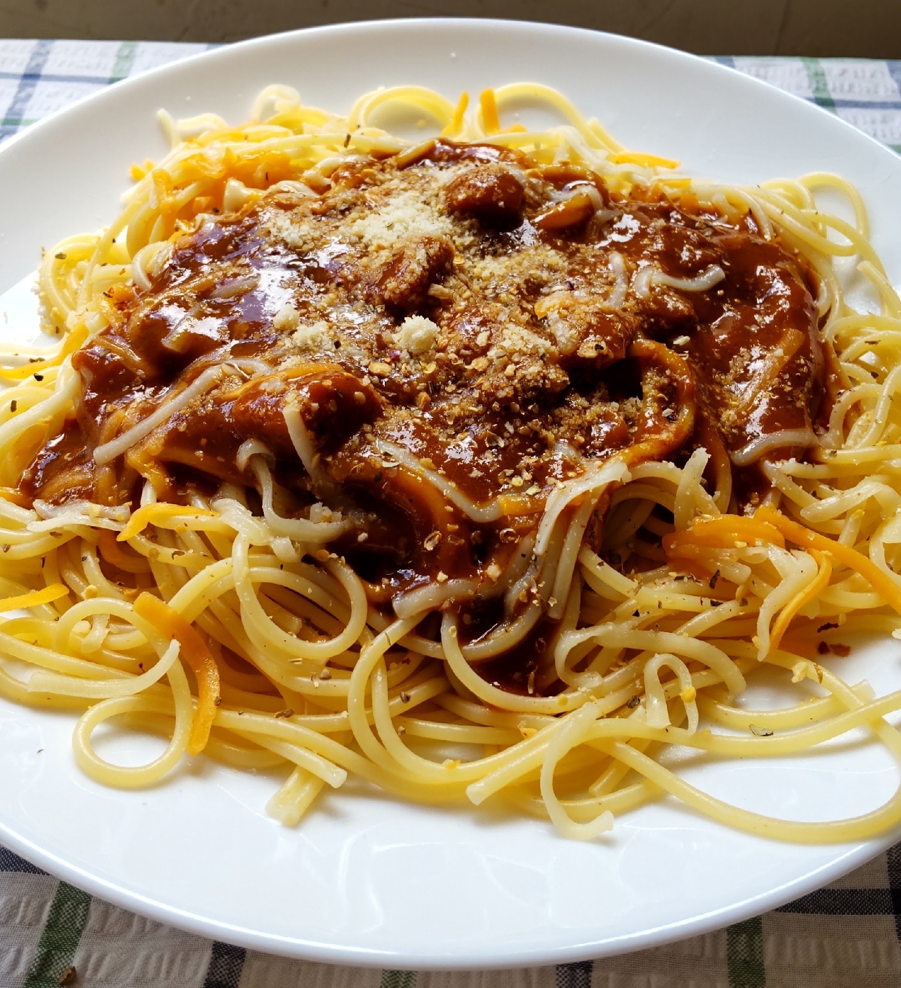 スパイシーチーズカレーパスタ♪