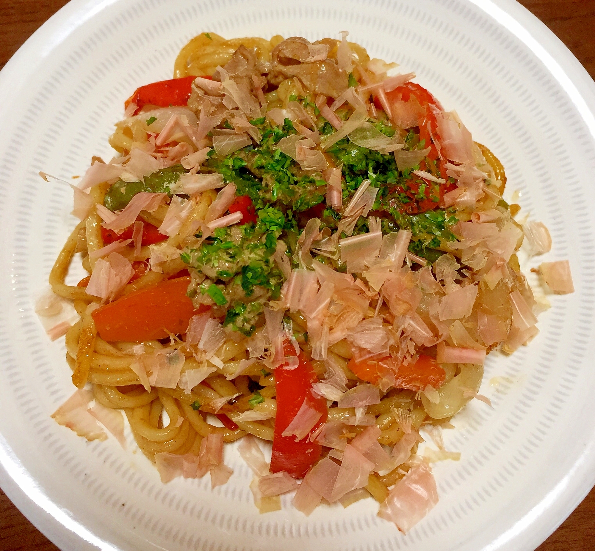 ちゃんぽん麺でモチモチ焼きそば