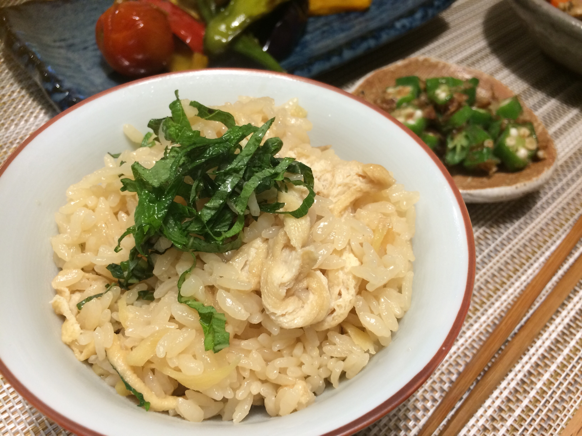 生姜とうすあげの炊き込みご飯