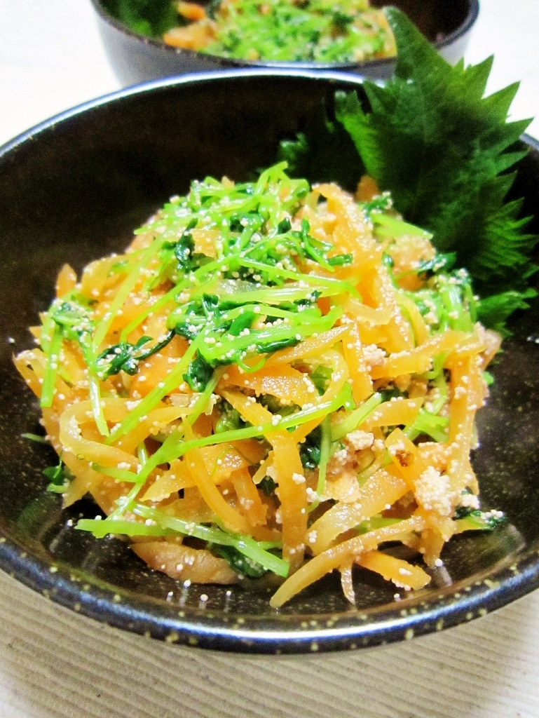 豆苗 にんじん たらこナムル レシピ 作り方 By ｙａｍａｔ 楽天レシピ